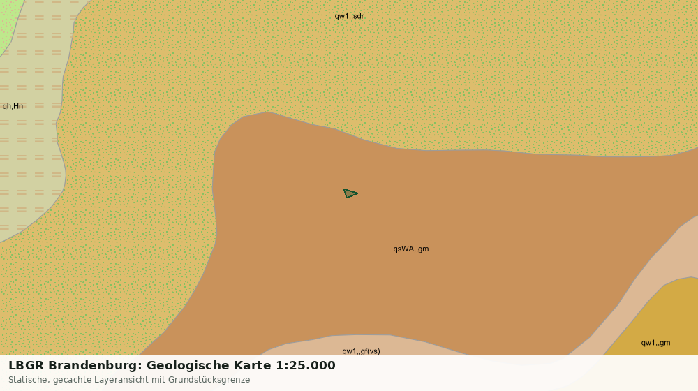 Statische Kartenansicht: LBGR Brandenburg: Geologische Karte 1:25.000