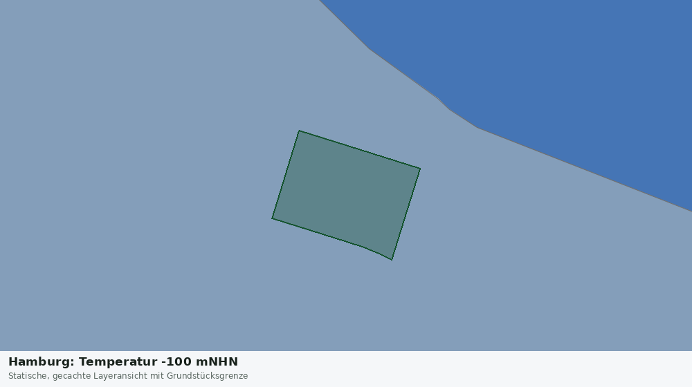Statische Kartenansicht: Hamburg: Temperatur -100 mNHN
