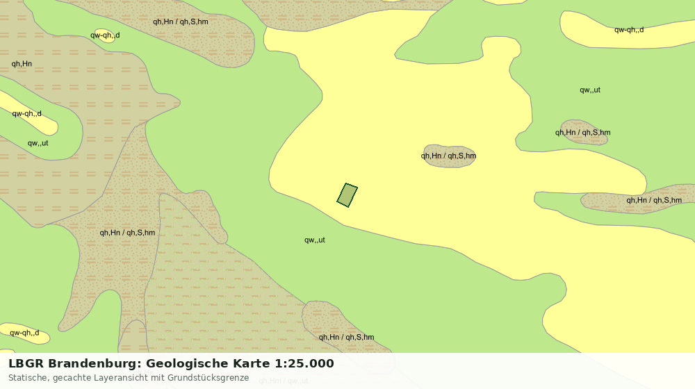 Statische Kartenansicht: LBGR Brandenburg: Geologische Karte 1:25.000