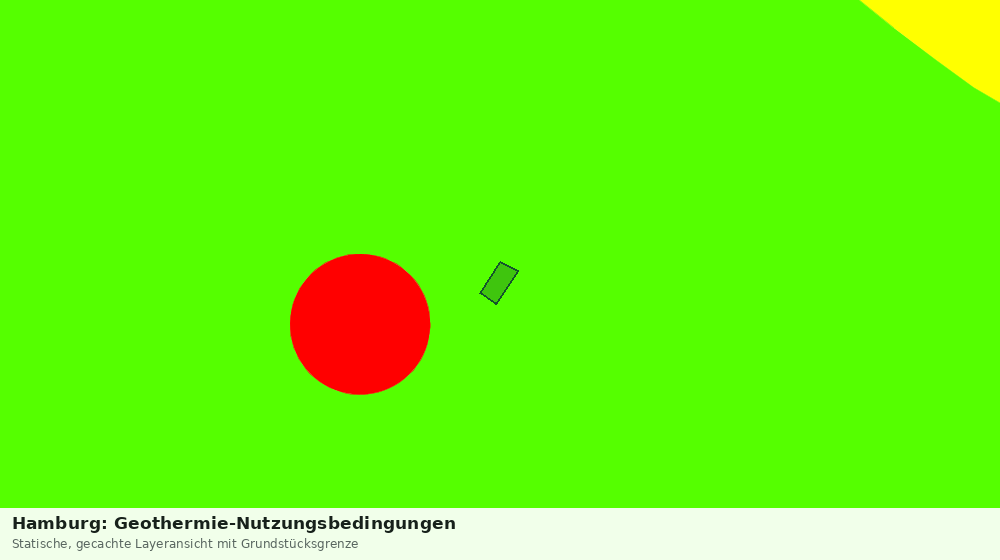 Statische Kartenansicht: Hamburg: Geothermie-Nutzungsbedingungen