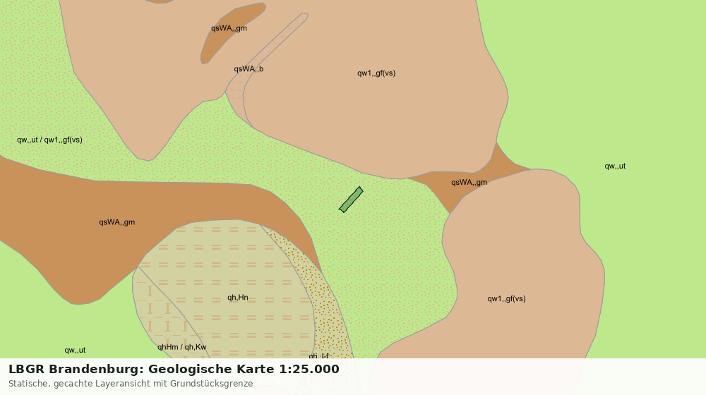 Statische Kartenansicht: LBGR Brandenburg: Geologische Karte 1:25.000