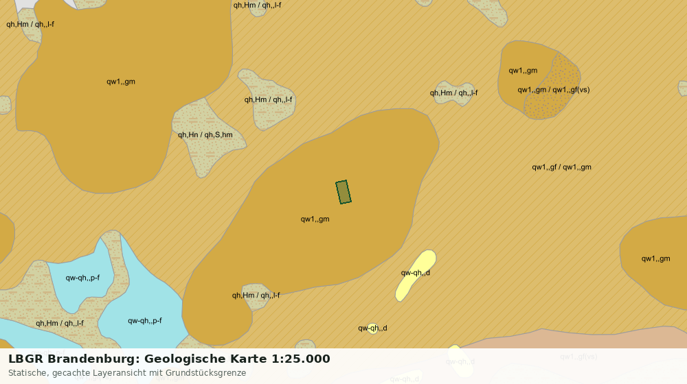 Statische Kartenansicht: LBGR Brandenburg: Geologische Karte 1:25.000