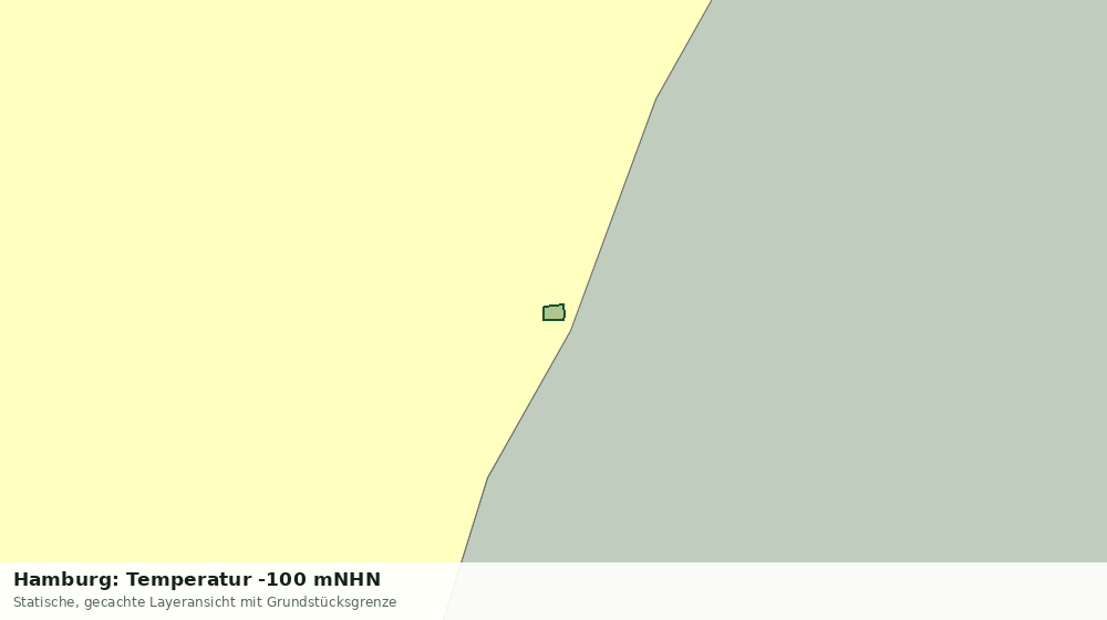 Statische Kartenansicht: Hamburg: Temperatur -100 mNHN