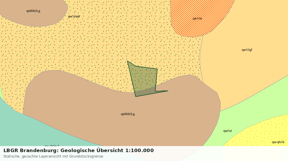 Statische Kartenansicht: LBGR Brandenburg: Geologische Übersicht 1:100.000