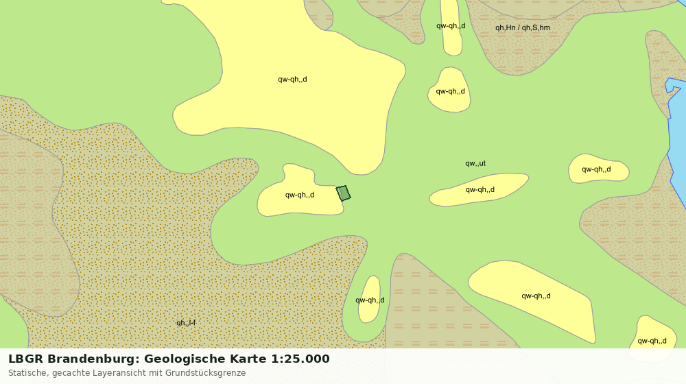 Statische Kartenansicht: LBGR Brandenburg: Geologische Karte 1:25.000