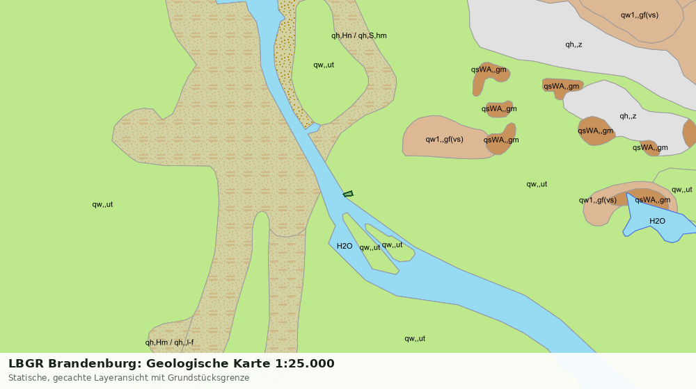 Statische Kartenansicht: LBGR Brandenburg: Geologische Karte 1:25.000