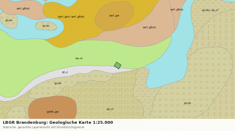 Statische Kartenansicht: LBGR Brandenburg: Geologische Karte 1:25.000