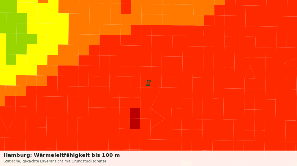 Statische Kartenansicht: Hamburg: Wärmeleitfähigkeit bis 100 m