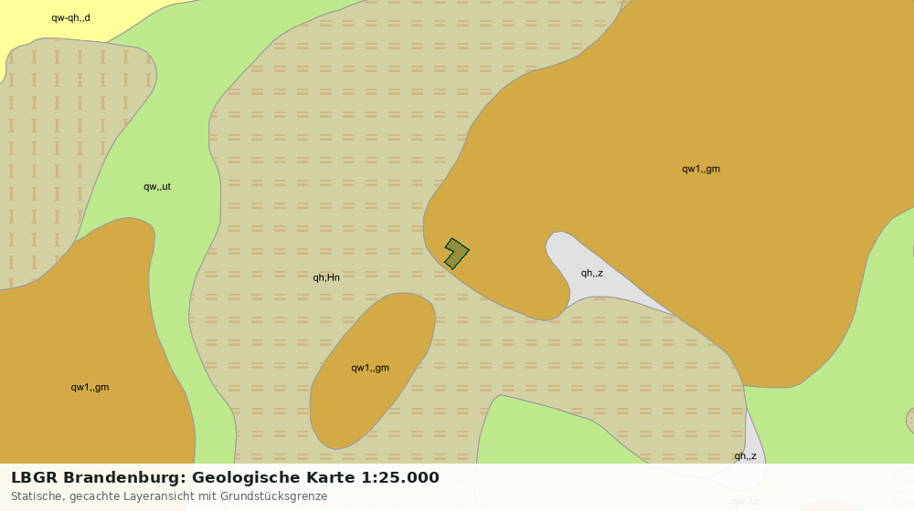 Statische Kartenansicht: LBGR Brandenburg: Geologische Karte 1:25.000