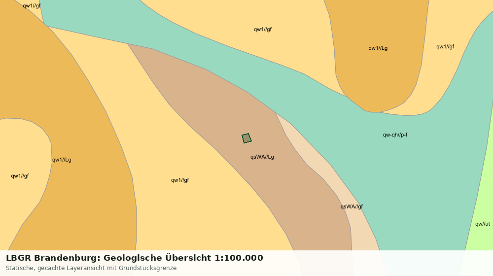 Statische Kartenansicht: LBGR Brandenburg: Geologische Übersicht 1:100.000