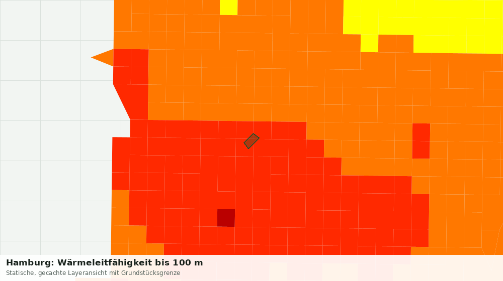 Statische Kartenansicht: Hamburg: Wärmeleitfähigkeit bis 100 m