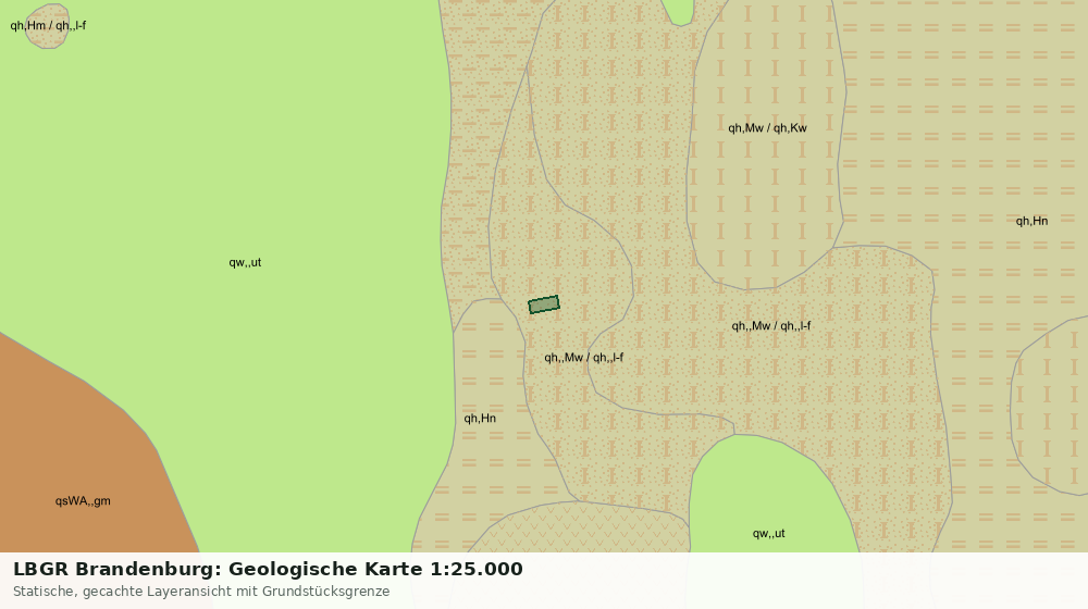 Statische Kartenansicht: LBGR Brandenburg: Geologische Karte 1:25.000