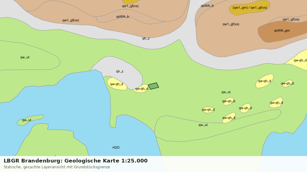 Statische Kartenansicht: LBGR Brandenburg: Geologische Karte 1:25.000