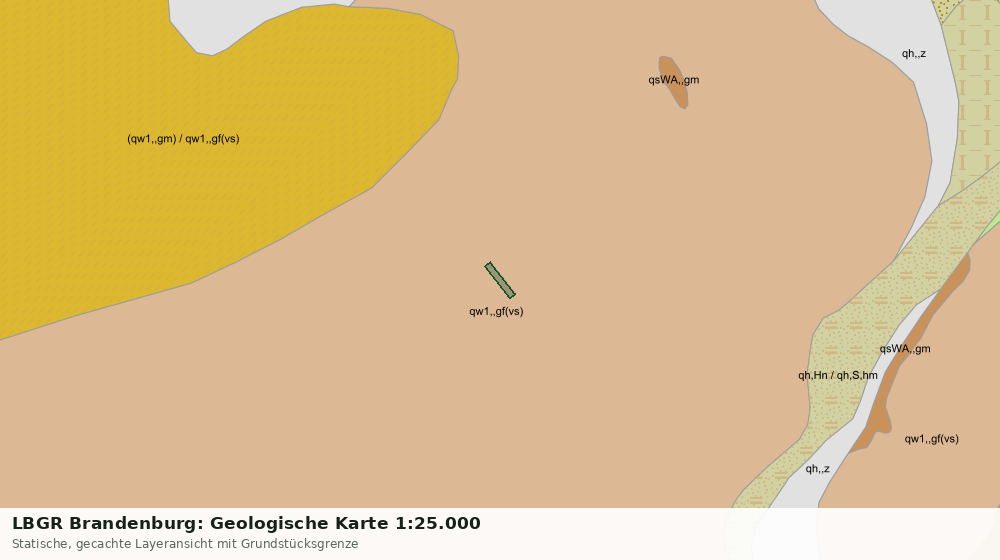 Statische Kartenansicht: LBGR Brandenburg: Geologische Karte 1:25.000