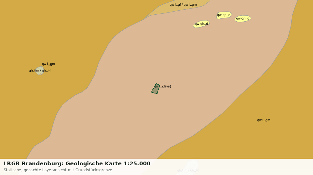 Statische Kartenansicht: LBGR Brandenburg: Geologische Karte 1:25.000