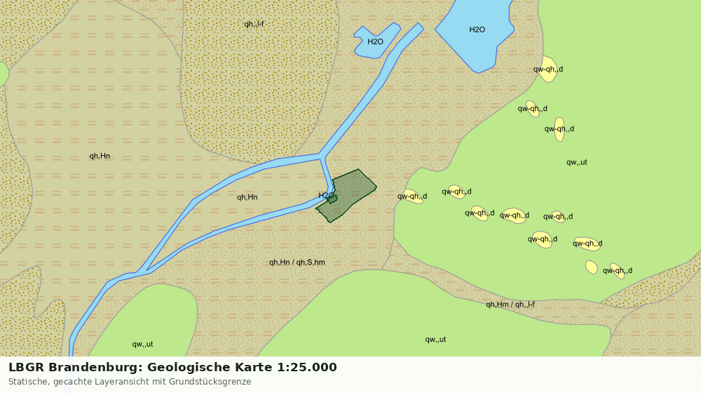 Statische Kartenansicht: LBGR Brandenburg: Geologische Karte 1:25.000