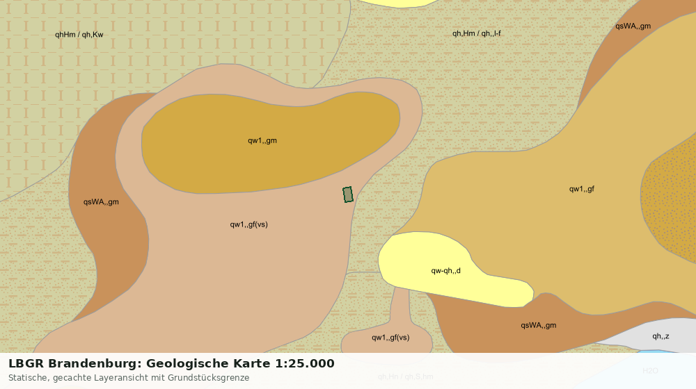 Statische Kartenansicht: LBGR Brandenburg: Geologische Karte 1:25.000