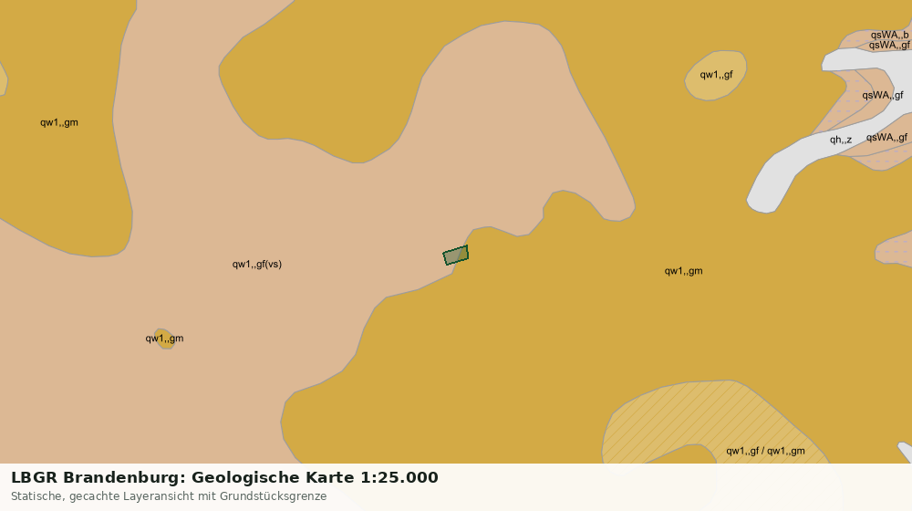 Statische Kartenansicht: LBGR Brandenburg: Geologische Karte 1:25.000