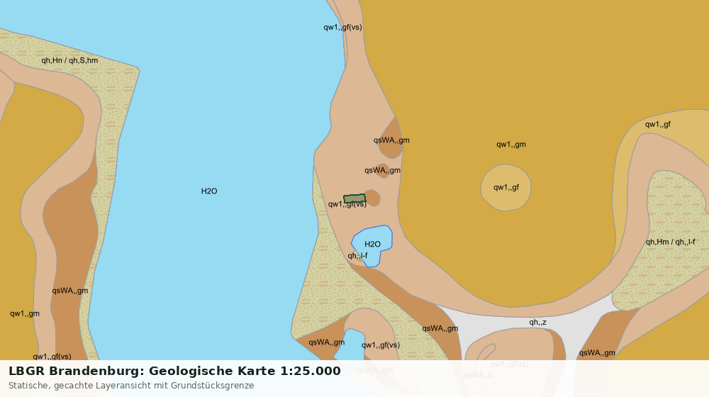 Statische Kartenansicht: LBGR Brandenburg: Geologische Karte 1:25.000