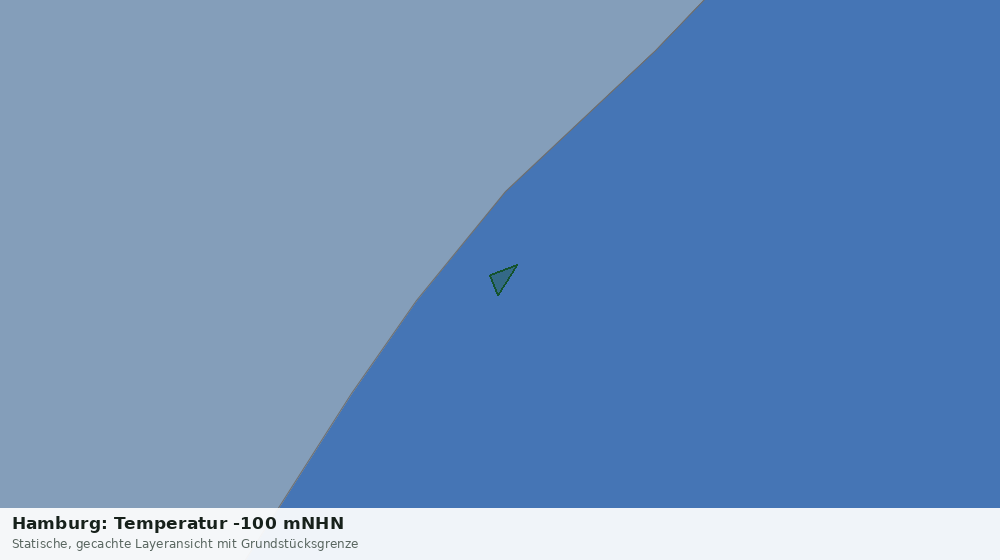 Statische Kartenansicht: Hamburg: Temperatur -100 mNHN