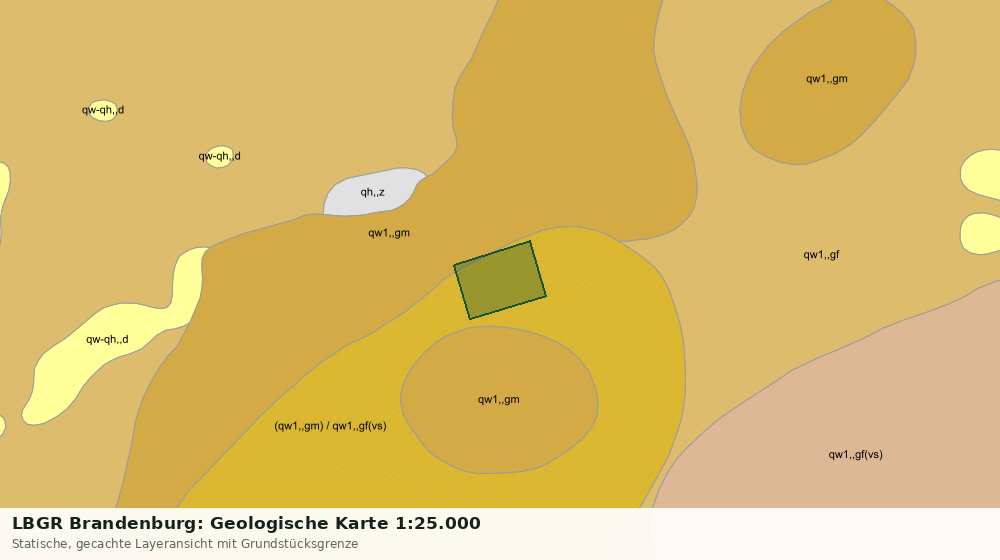 Statische Kartenansicht: LBGR Brandenburg: Geologische Karte 1:25.000