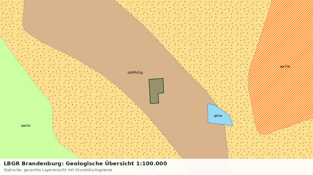 Statische Kartenansicht: LBGR Brandenburg: Geologische Übersicht 1:100.000