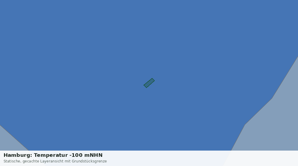 Statische Kartenansicht: Hamburg: Temperatur -100 mNHN