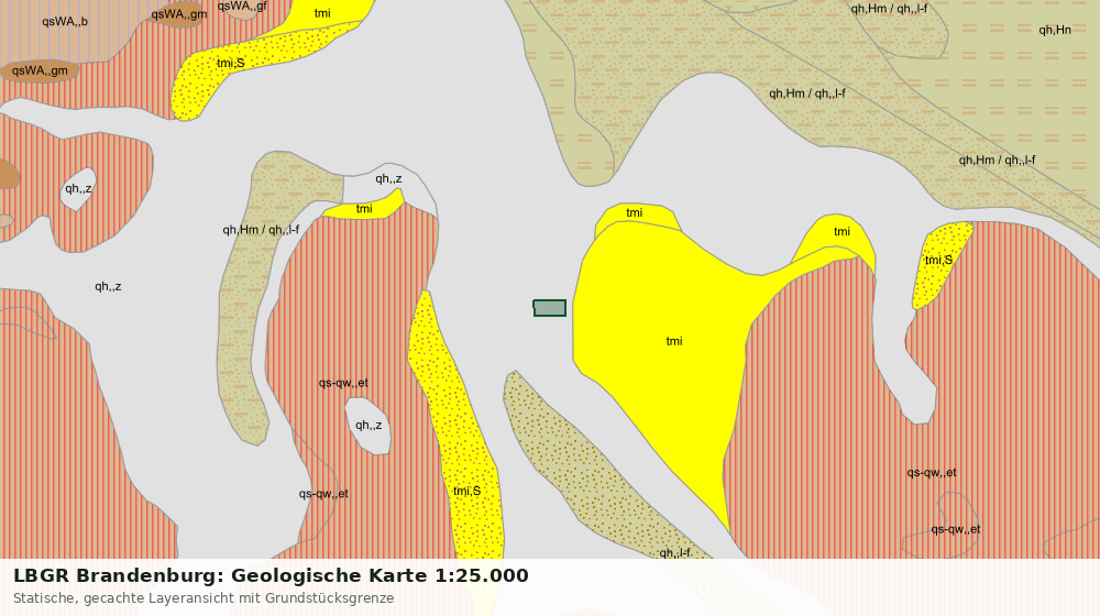 Statische Kartenansicht: LBGR Brandenburg: Geologische Karte 1:25.000