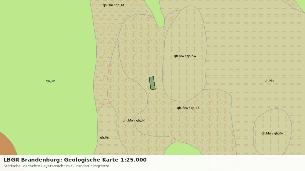 Statische Kartenansicht: LBGR Brandenburg: Geologische Karte 1:25.000