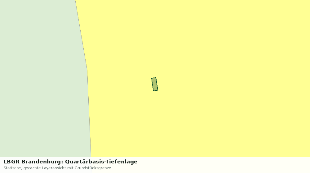 Statische Kartenansicht: LBGR Brandenburg: Quartärbasis-Tiefenlage