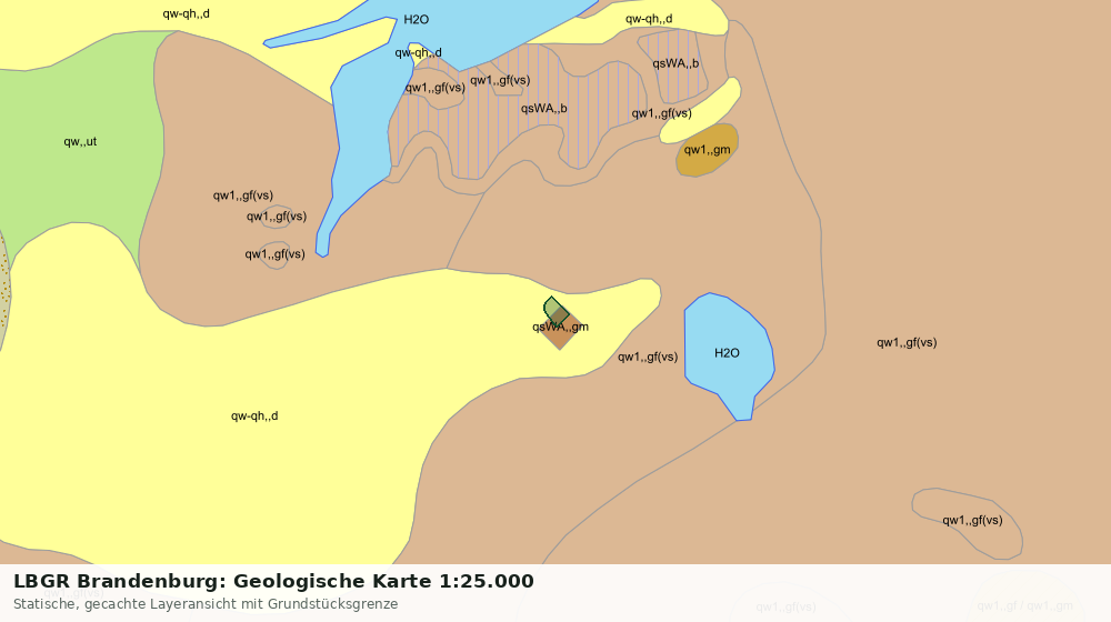 Statische Kartenansicht: LBGR Brandenburg: Geologische Karte 1:25.000