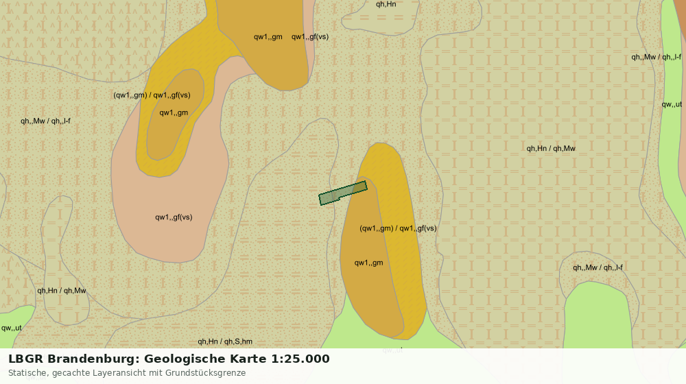 Statische Kartenansicht: LBGR Brandenburg: Geologische Karte 1:25.000