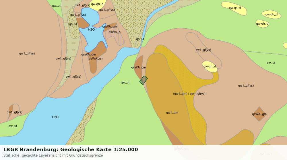 Statische Kartenansicht: LBGR Brandenburg: Geologische Karte 1:25.000