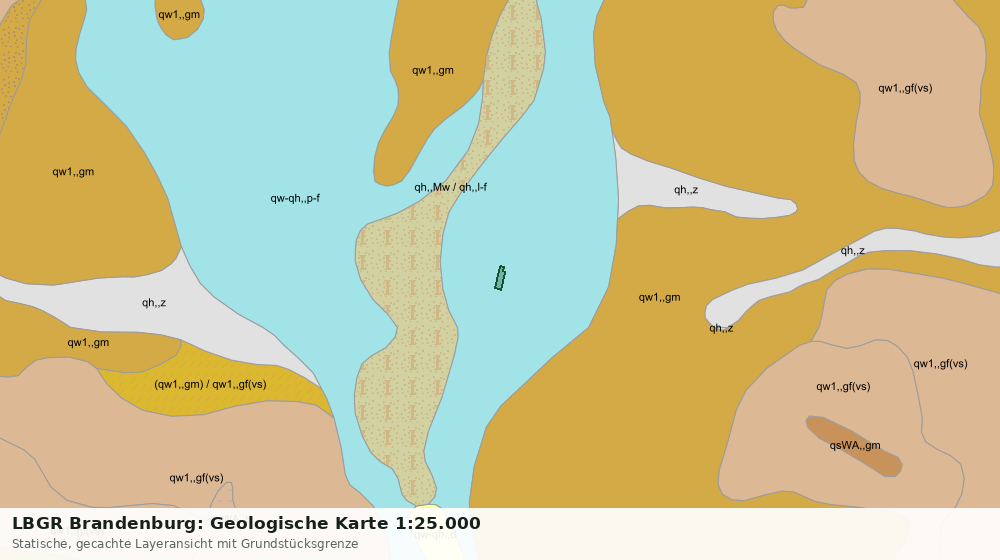 Statische Kartenansicht: LBGR Brandenburg: Geologische Karte 1:25.000