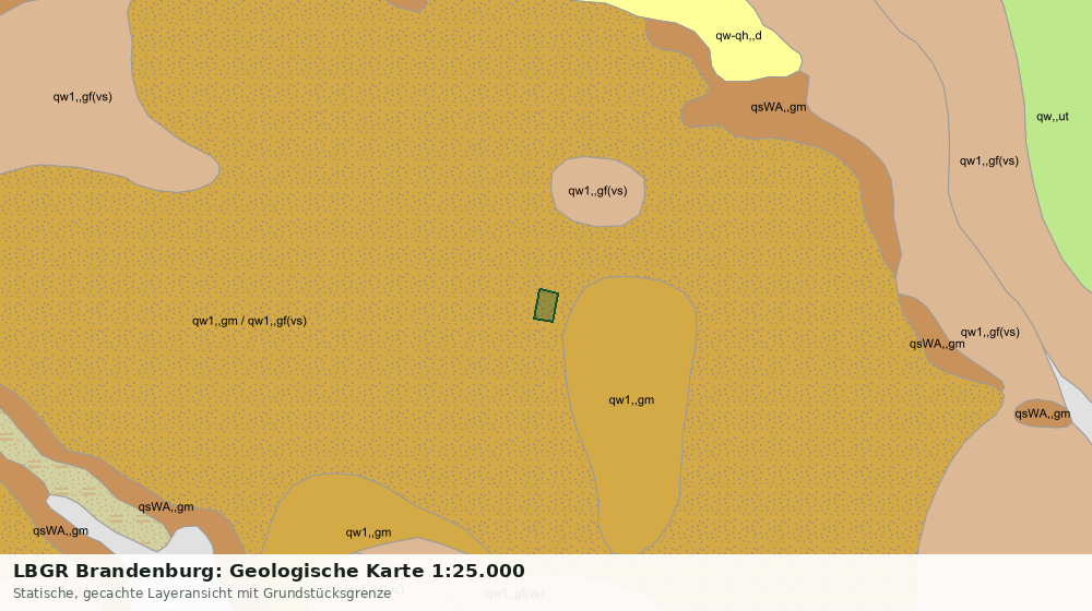 Statische Kartenansicht: LBGR Brandenburg: Geologische Karte 1:25.000