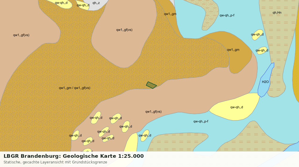 Statische Kartenansicht: LBGR Brandenburg: Geologische Karte 1:25.000