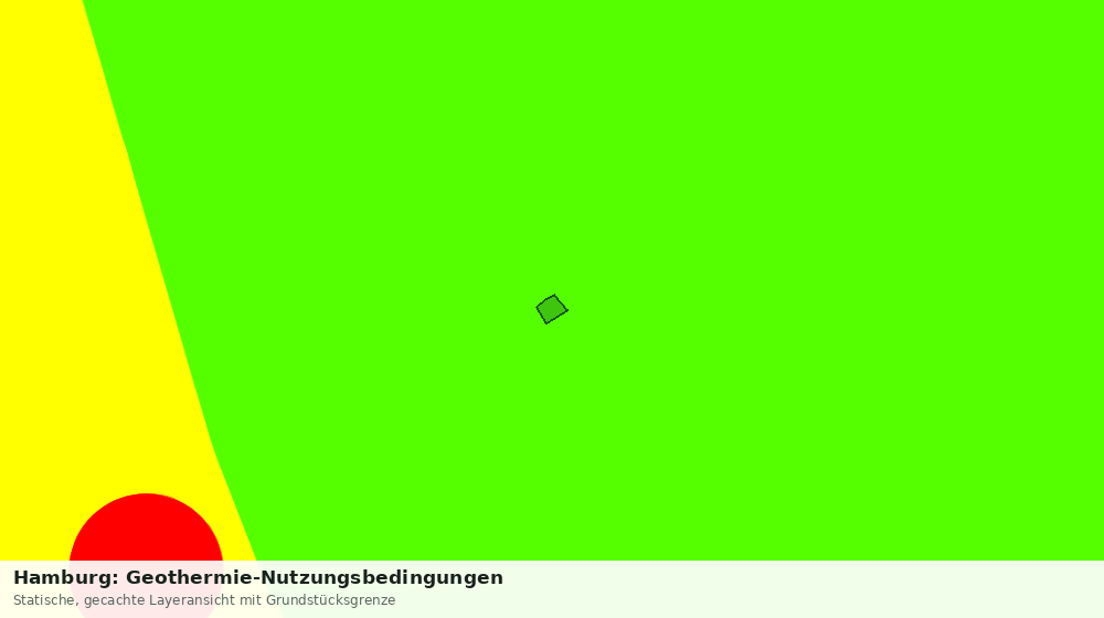 Statische Kartenansicht: Hamburg: Geothermie-Nutzungsbedingungen