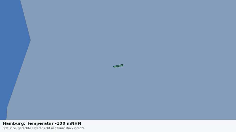 Statische Kartenansicht: Hamburg: Temperatur -100 mNHN