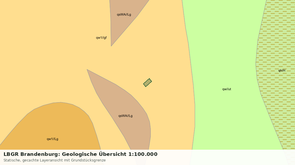 Statische Kartenansicht: LBGR Brandenburg: Geologische Übersicht 1:100.000