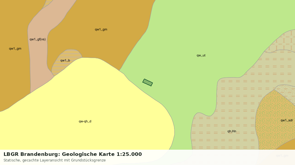 Statische Kartenansicht: LBGR Brandenburg: Geologische Karte 1:25.000