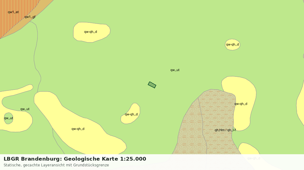 Statische Kartenansicht: LBGR Brandenburg: Geologische Karte 1:25.000