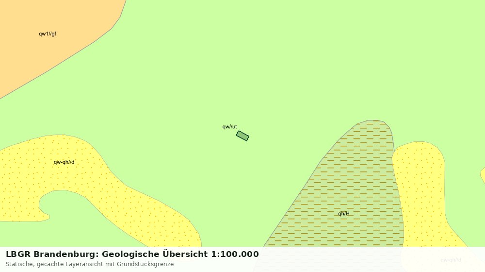 Statische Kartenansicht: LBGR Brandenburg: Geologische Übersicht 1:100.000