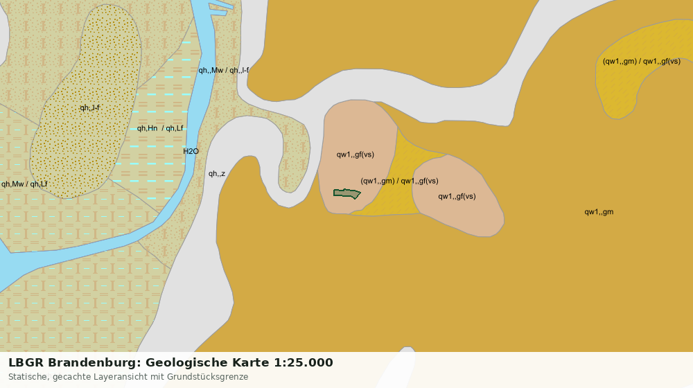 Statische Kartenansicht: LBGR Brandenburg: Geologische Karte 1:25.000