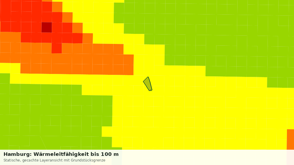 Statische Kartenansicht: Hamburg: Wärmeleitfähigkeit bis 100 m