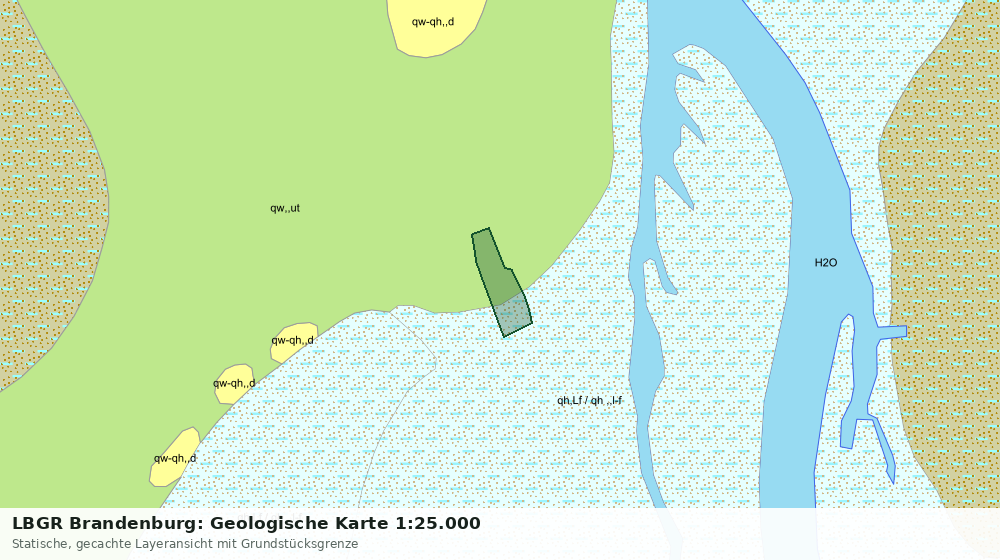 Statische Kartenansicht: LBGR Brandenburg: Geologische Karte 1:25.000