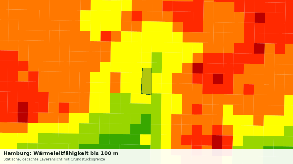 Statische Kartenansicht: Hamburg: Wärmeleitfähigkeit bis 100 m