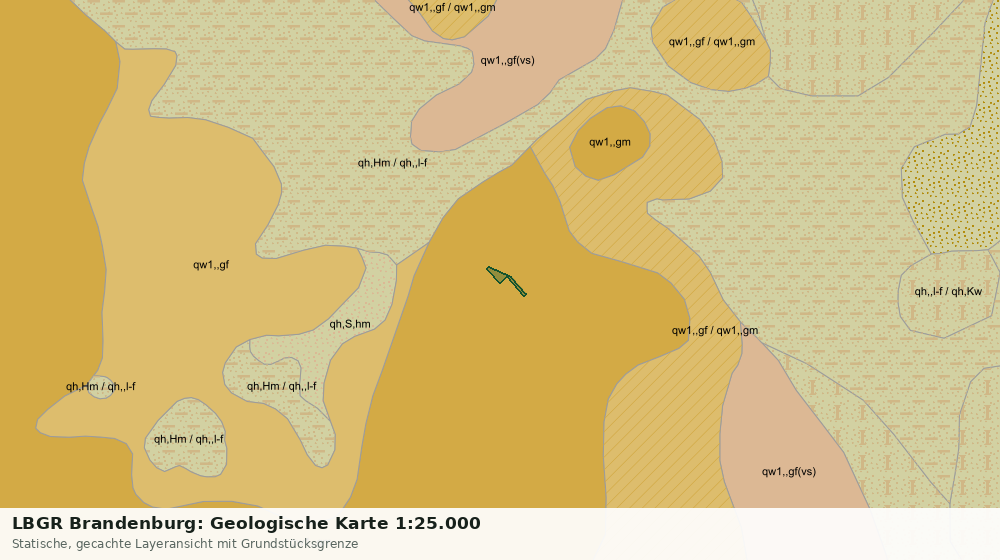 Statische Kartenansicht: LBGR Brandenburg: Geologische Karte 1:25.000