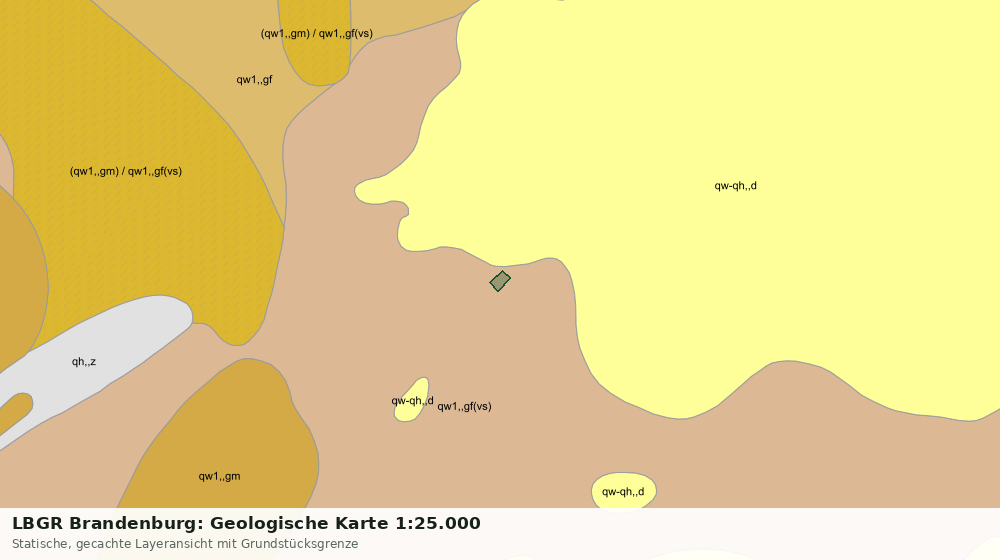 Statische Kartenansicht: LBGR Brandenburg: Geologische Karte 1:25.000