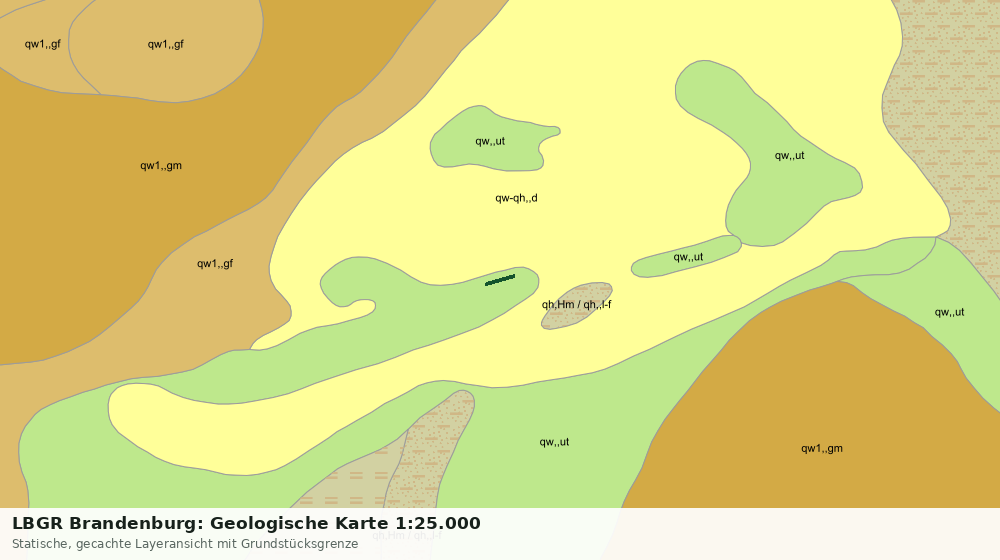 Statische Kartenansicht: LBGR Brandenburg: Geologische Karte 1:25.000