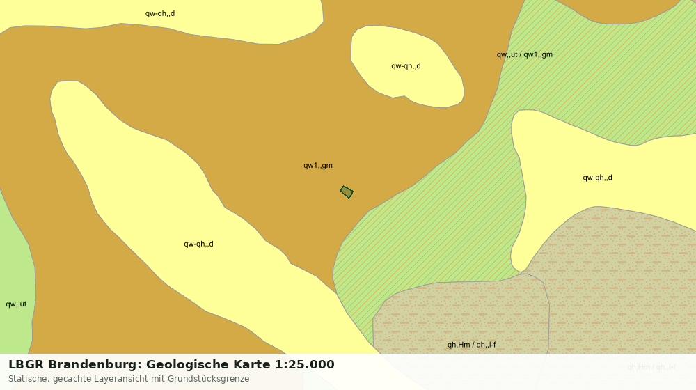 Statische Kartenansicht: LBGR Brandenburg: Geologische Karte 1:25.000